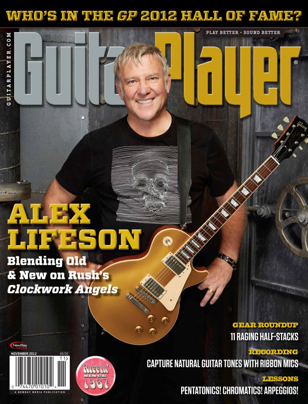 Alex Lifeson Guitar Players magazine cover photo